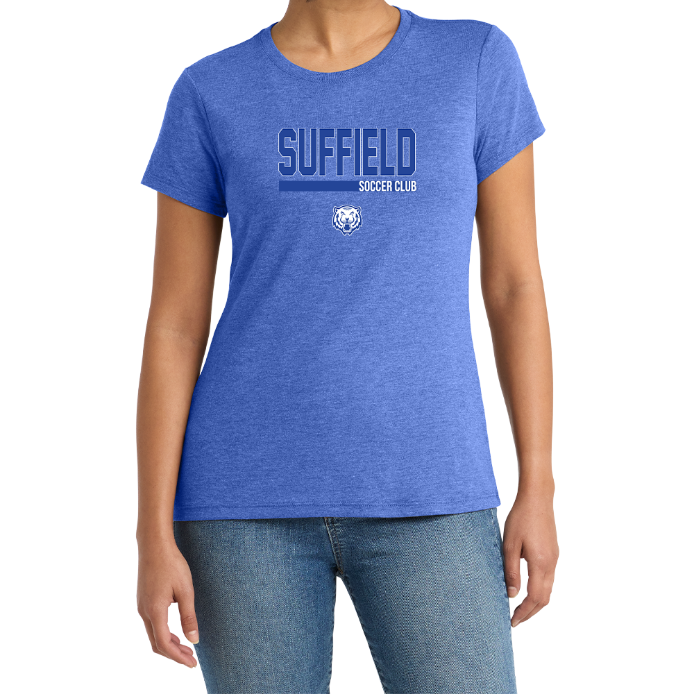 Suffield Soccer Club "Stack" Ladies Soft Blend Tee