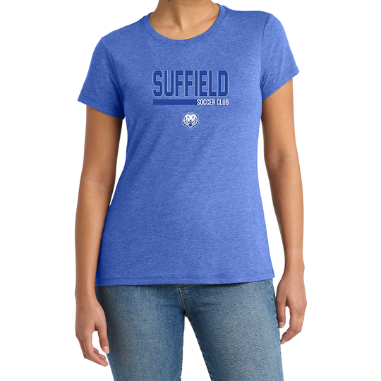 Suffield Soccer Club "Stack" Ladies Soft Blend Tee