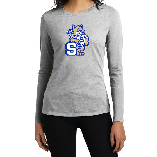 Suffield Lacrosse "New Cat" Ladies LS Tee