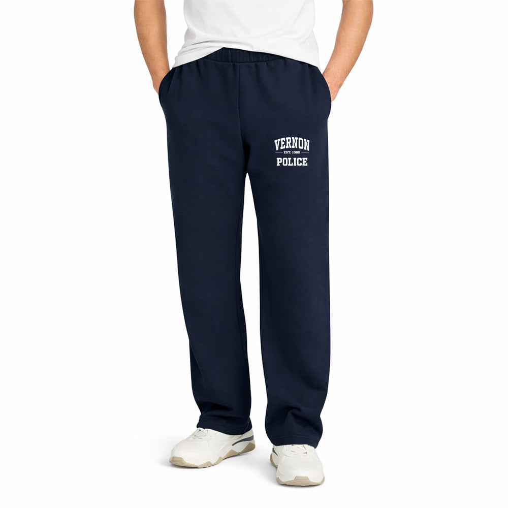 Vernon Police "EST" Open Bottom Fleece Sweat-pant