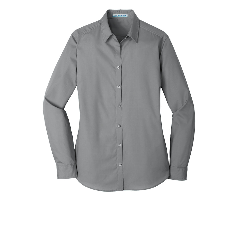 Port Authority® Women's Long Sleeve Carefree Poplin Shirt