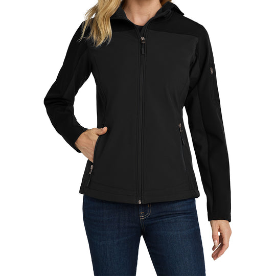 Port Authority® Women's Hooded Core Soft Shell Jacket