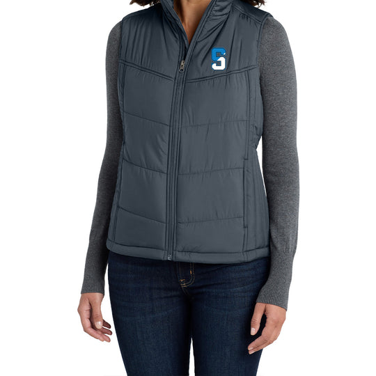 Suffield Lacrosse "LS" Ladies Puffy Vest
