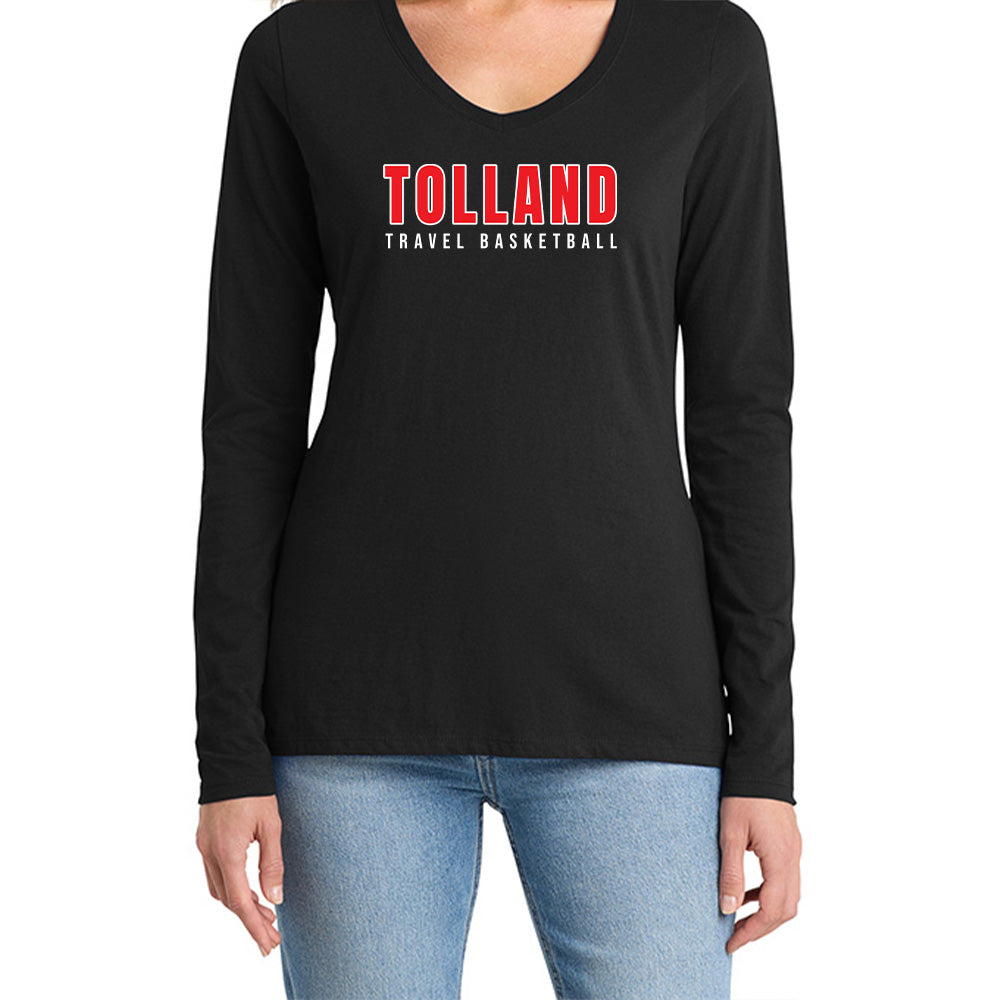 Tolland Ladies "TB" LS V-Neck Tee