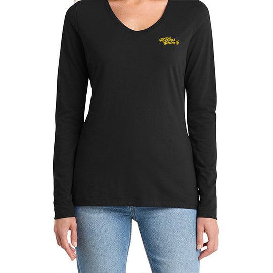 Collins Electric Ladies LS V-Neck Tee