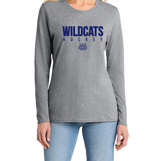Wildcats Hockey "WH" Ladies LS Tee