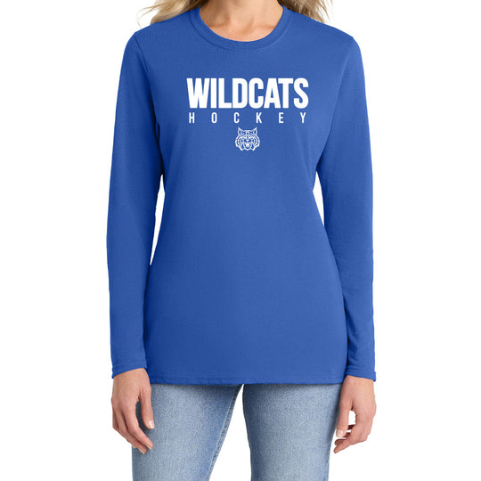 Wildcats Hockey "WH" Ladies LS Tee
