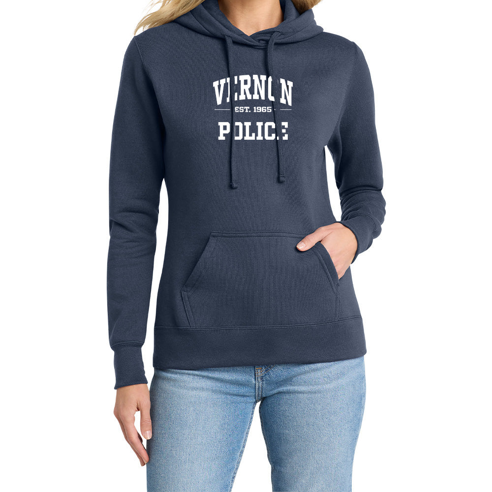 Vernon Police "EST" Ladies Fleece Hoodie