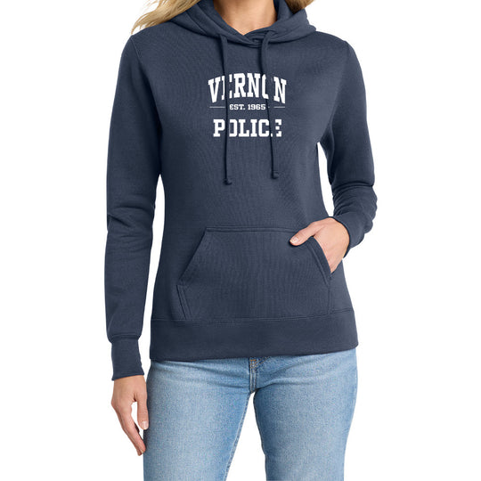 Vernon Police "EST" Ladies Fleece Hoodie