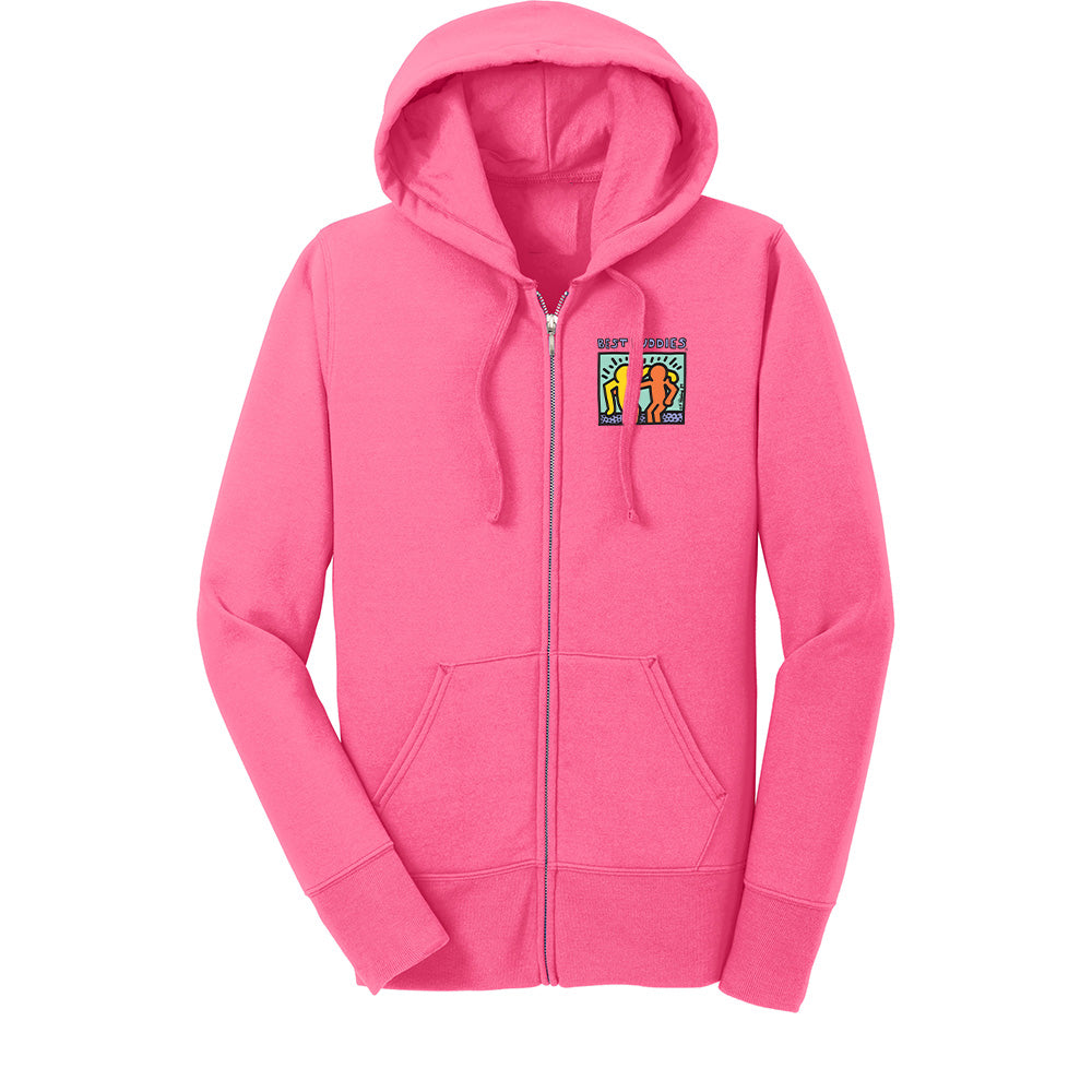 JFK Best Buddies Ladies Full Zip Hoodie