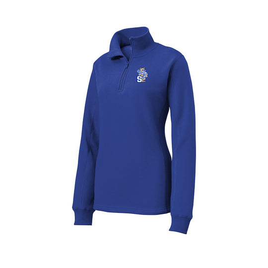 Suffield Lacrosse "New Cat" Ladies Sweatshirt 1/4 Zip