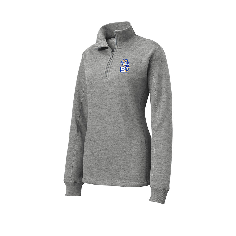 Suffield Lacrosse "New Cat" Ladies Sweatshirt 1/4 Zip