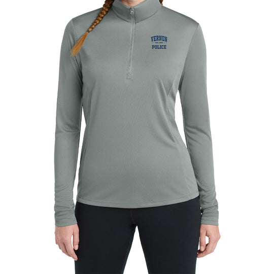 Vernon Police Ladies "EST" PosiCharge® 1/4 Zip