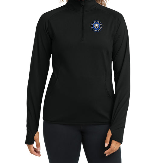 Suffield Soccer Club Ladies 1/4-Zip Pullover