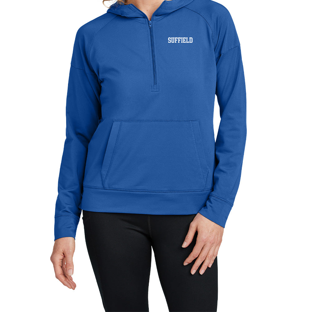 Suffield PTO Ladies Stretch 1/2 Zip Hoodie