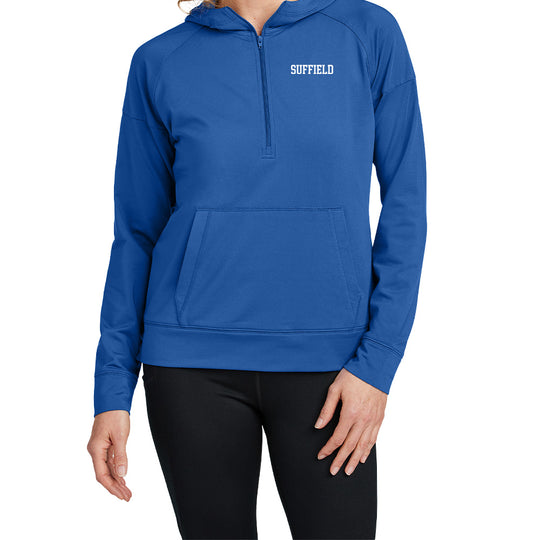 Suffield PTO Ladies Stretch 1/2 Zip Hoodie