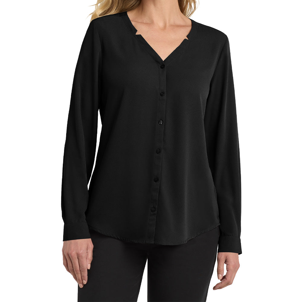 Port Authority® Women's Long Sleeve Button-Front Blouse