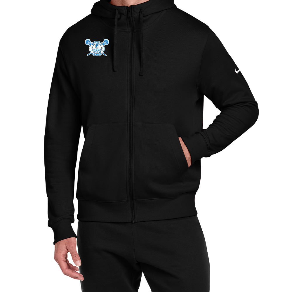 Suffield Lacrosse "Classic" Nike Swoosh Full Zip Fleece Hoodie