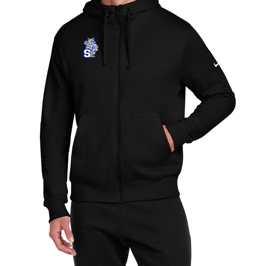 Suffield Lacrosse "NewCat" Nike Swoosh Full Zip Fleece Hoodie