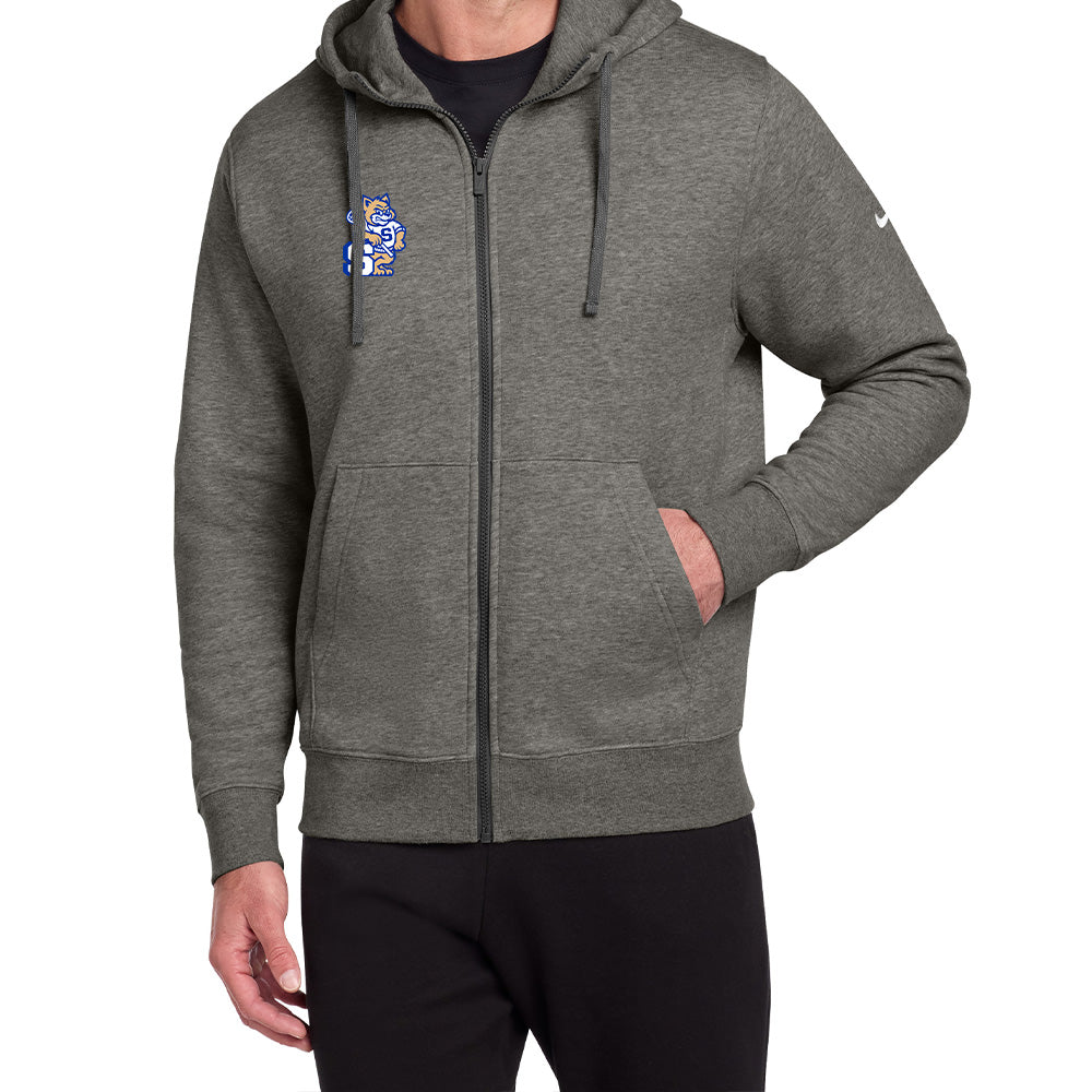 Suffield Lacrosse "NewCat" Nike Swoosh Full Zip Fleece Hoodie