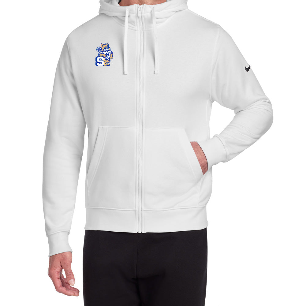 Suffield Lacrosse "NewCat" Nike Swoosh Full Zip Fleece Hoodie