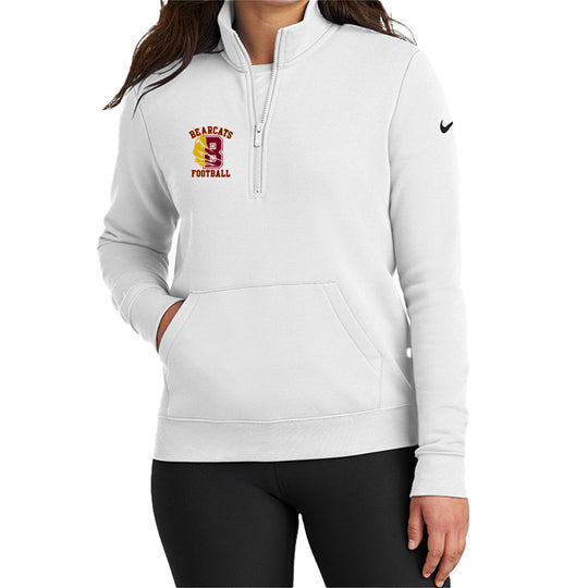 Bearcats Football Nike Club Ladies Hoodie 1/2 Zip