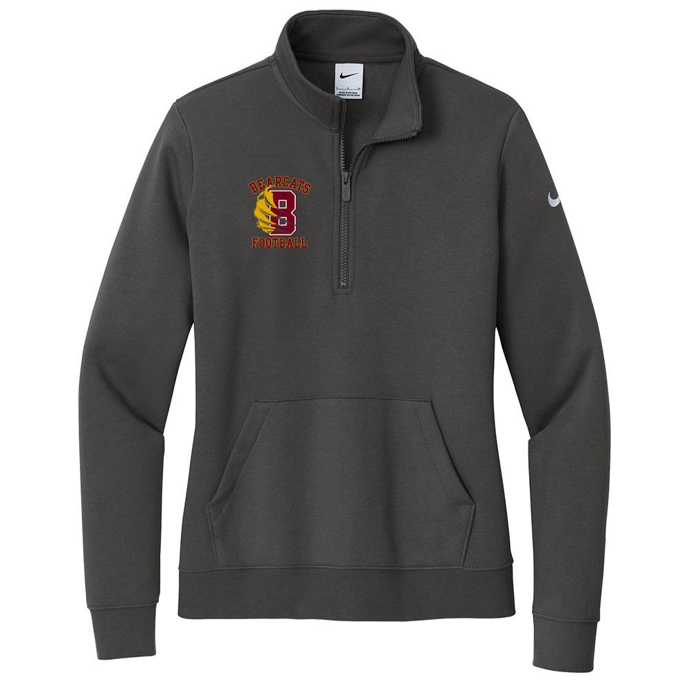 Bearcats Football Nike Club Ladies Hoodie 1/2 Zip