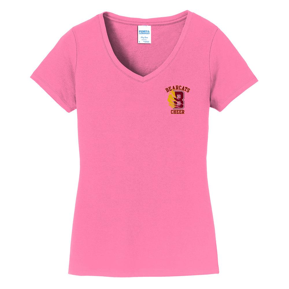 Bearcats Cheer V-Neck Tee