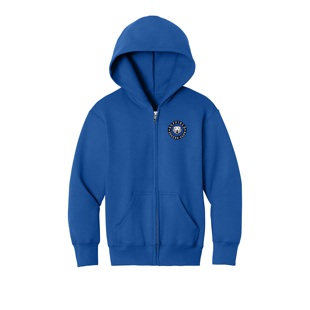 Suffield Soccer Club Youth Full Zip Hoodie