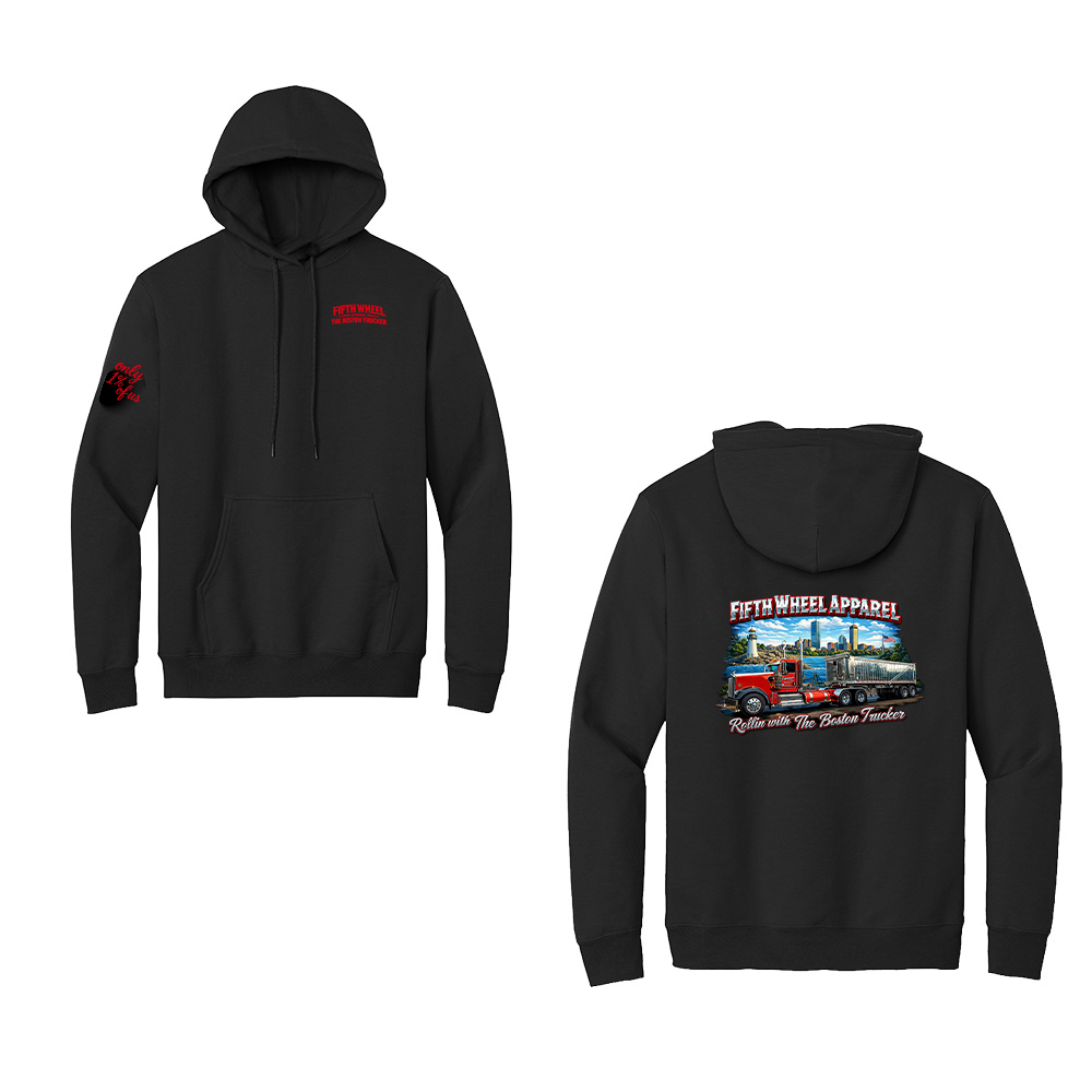 "Rollin with The Boston Trucker" Fleece Hoodie