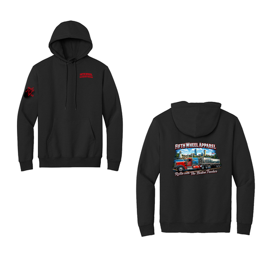 "Rollin with The Boston Trucker" Fleece Hoodie