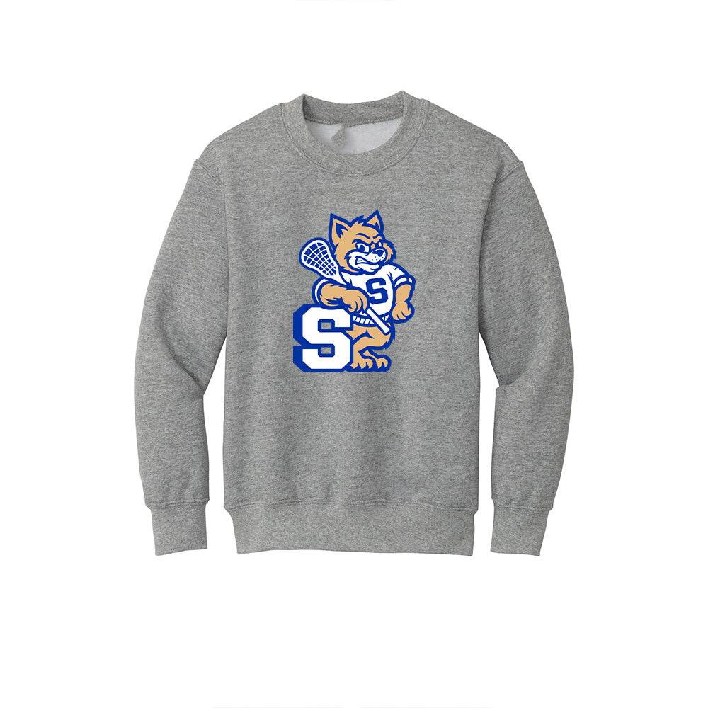 Suffield Lacrosse Youth "NewCat" Crewneck Sweatshirt