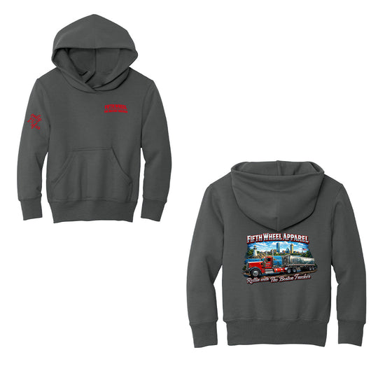 Youth "Rollin with The Boston Trucker" Fleece Hoodie