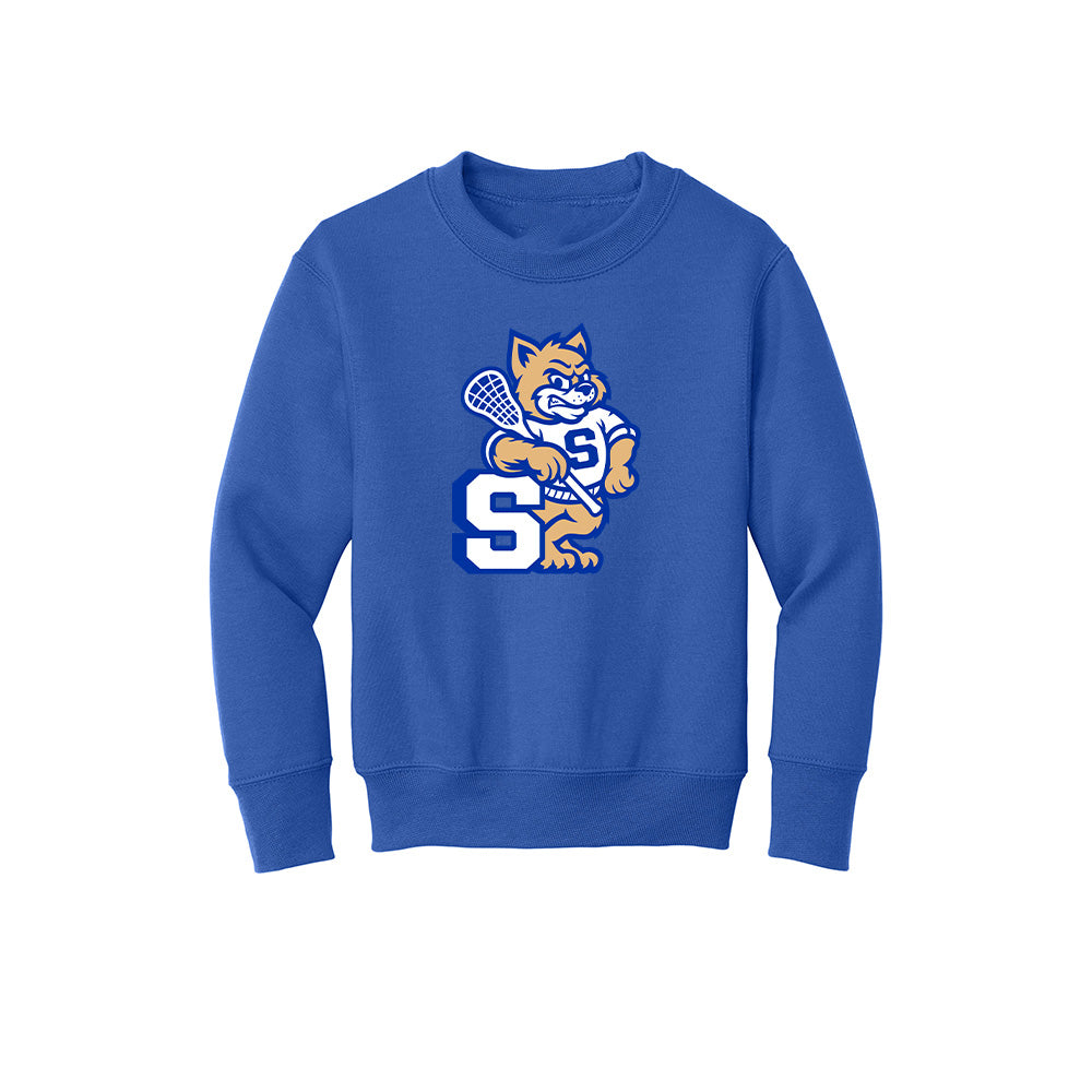 Suffield Lacrosse Youth "NewCat" Crewneck Sweatshirt