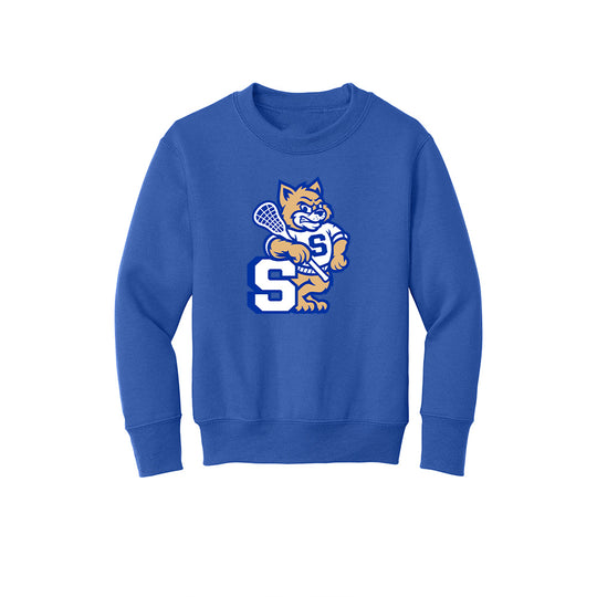 Suffield Lacrosse Youth "NewCat" Crewneck Sweatshirt
