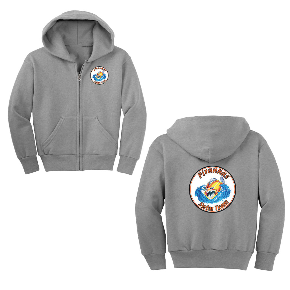 Agawam Piranhas Youth Full Zip Hoodie