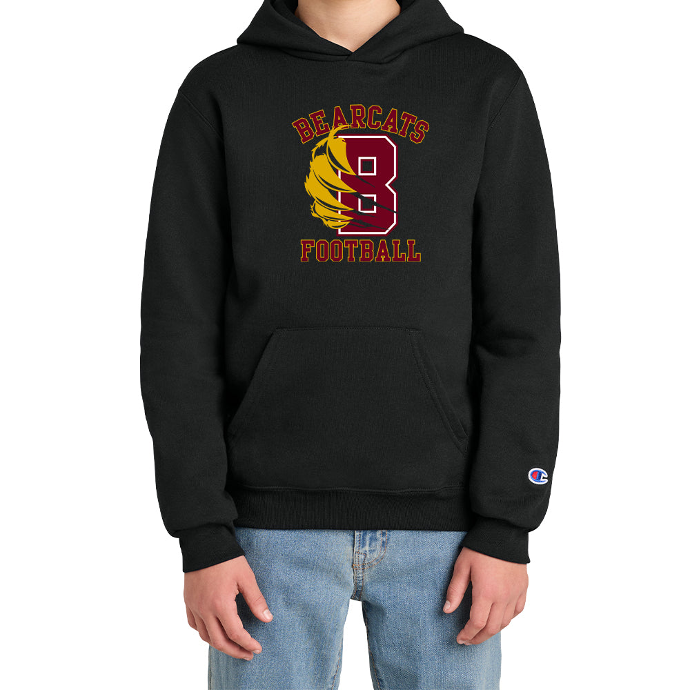 Bearcats Football Champion® Youth Powerblend® Hooded Sweatshirt