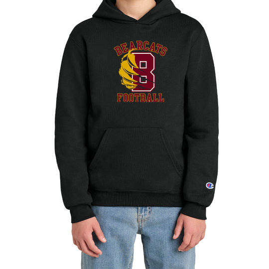 Bearcats Football Champion® Youth Powerblend® Hooded Sweatshirt