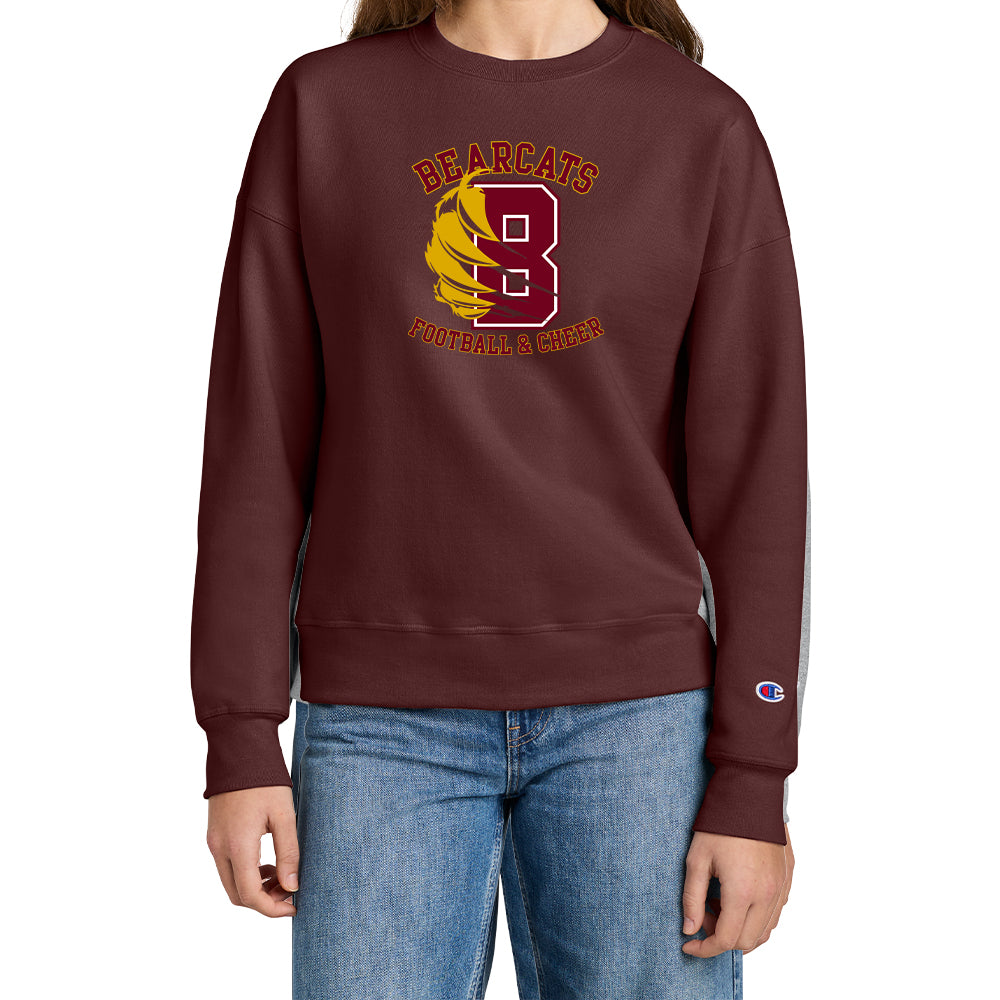 Bearcats Football & Cheer Champion® Women’s Crewneck Sweatshirt