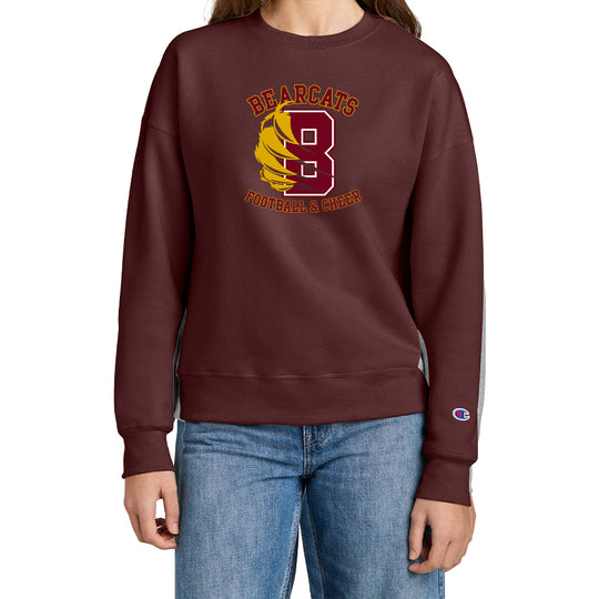 Bearcats Football & Cheer Champion® Women’s Crewneck Sweatshirt