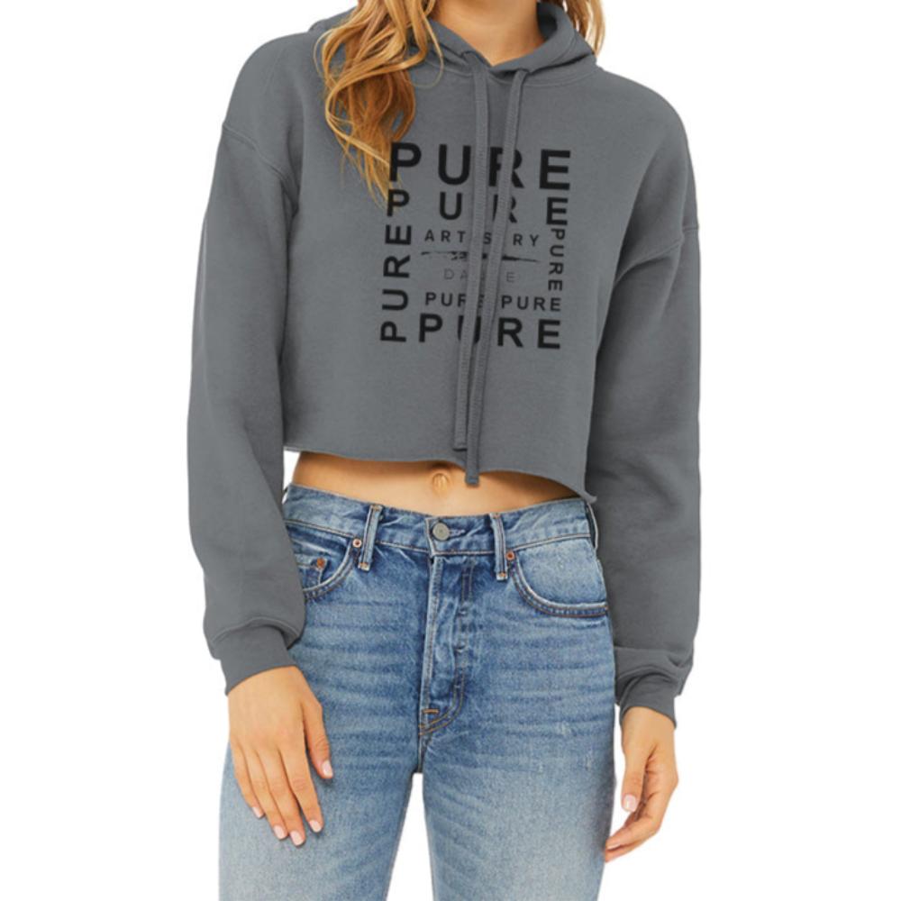 PURE Square Cropped Fleece Hoodie