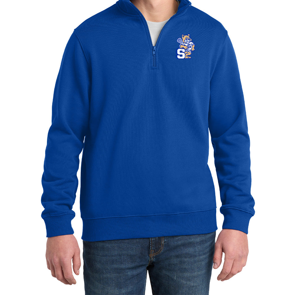Suffield Lacrosse "New Cat" Sweatshirt 1/4 Zip