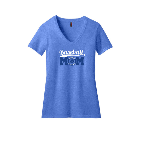 Suffield LL Ladies CVC V-Neck Tee "MOM Baseball" - DM1190L (color options available)