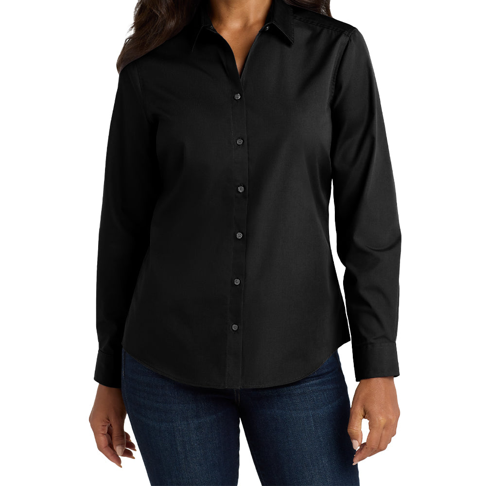 Port Authority® Women's Long Sleeve Carefree Poplin Shirt