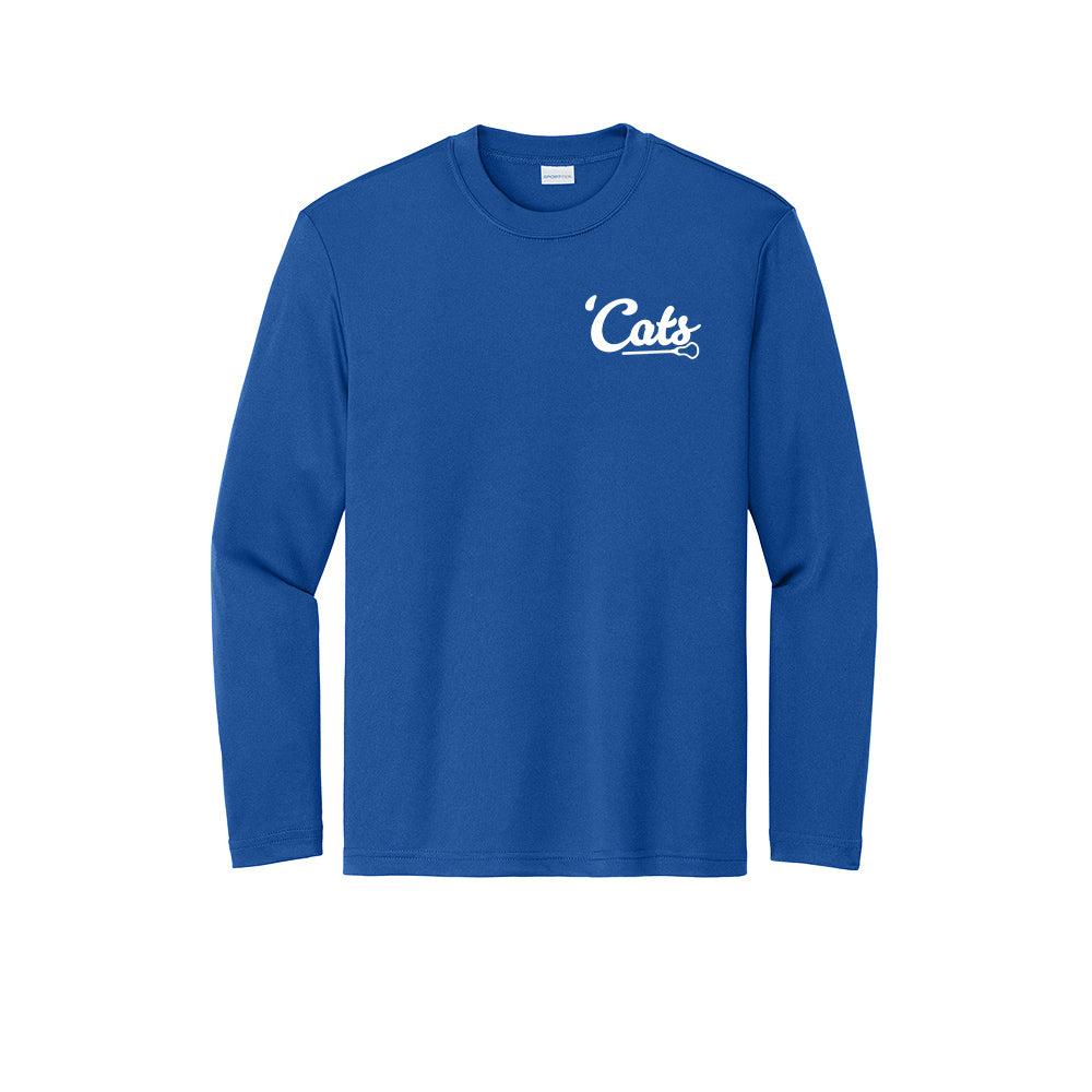 Suffield High Lacrosse - Youth LS Tech Tee "Cats Corner" - YST350LS (color options available)